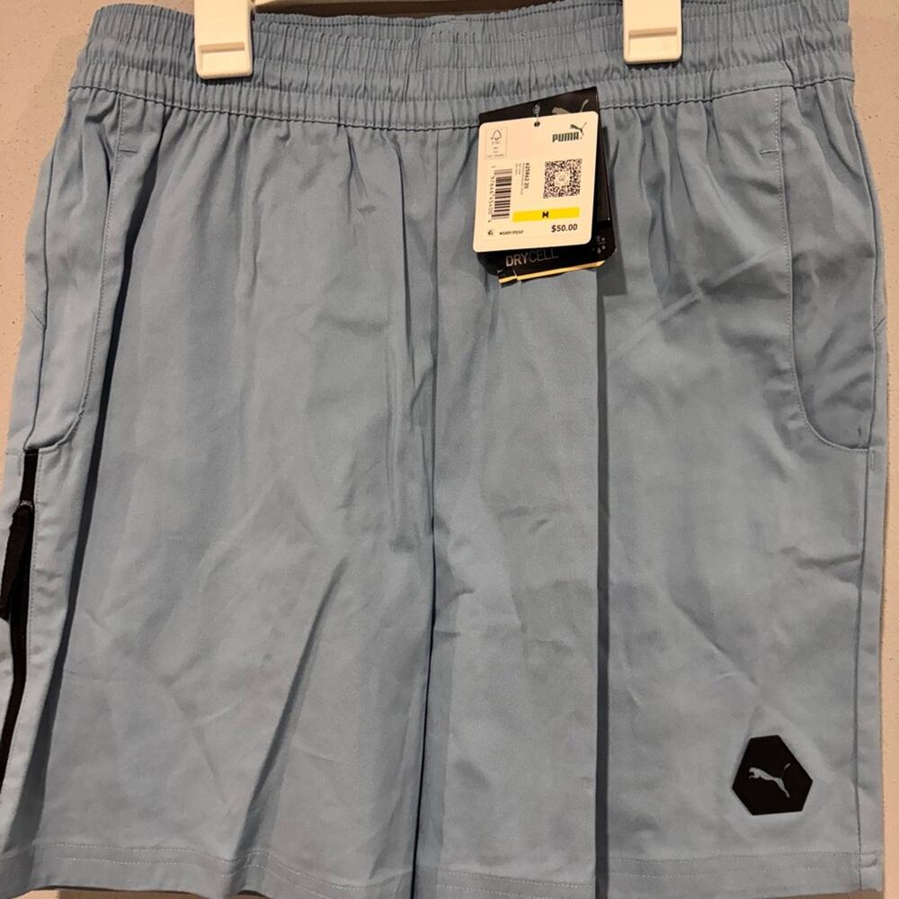 Puma Men's Sky Blue Athletic Shorts Mens Medium NWT